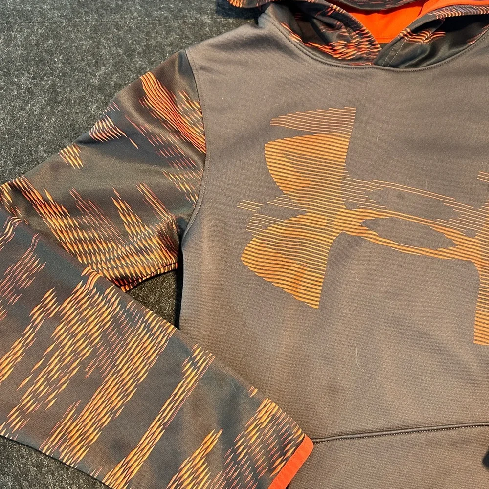 Under Armour Charcoal and Fiery Orange Hoodie‎